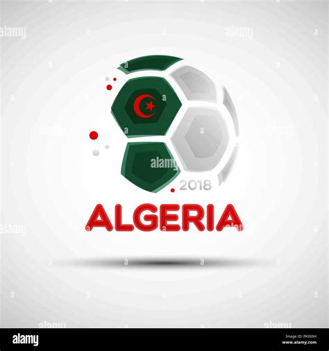 Football championship banner. Flag of Algeria. Vector illustration of ...