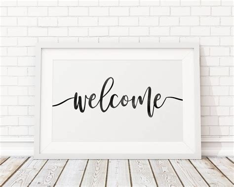 Rustic Welcome Sign/ Welcome Printable Art/ Welcome Sign/ | Etsy