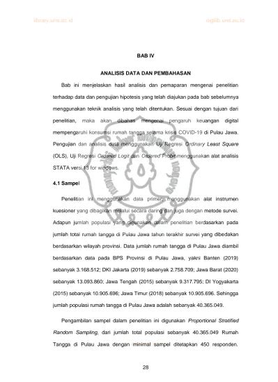 BAB IV ANALISIS DATA DAN PEMBAHASAN Bab Ini Menjelaskan Hasil Analisis