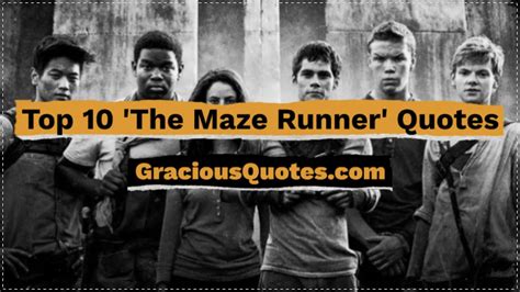 Top 10 The Maze Runner Quotes Gracious Quotes Youtube