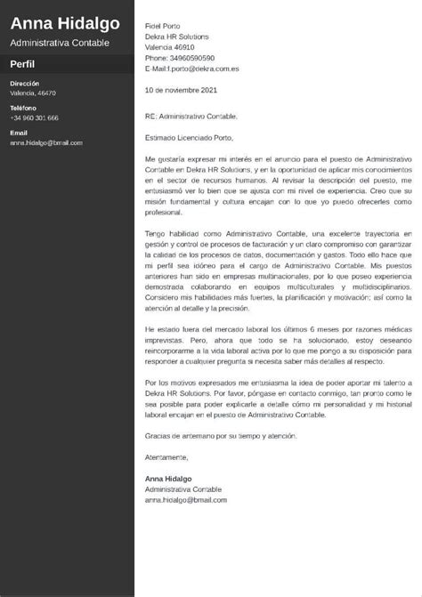 Carta De Presentación Autocandidatura Administrativo