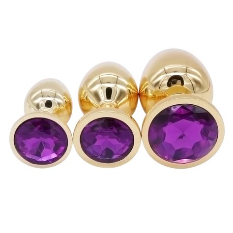Domi Pcs Golden Stainless Steel Anal Plug Metal Dildo Anal Beads Butt
