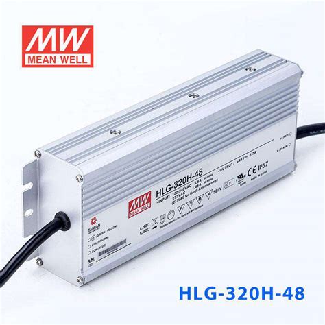 Constant Current LED Driver MEAN WELL HLG 320H 48B 320W 6 7A 48V