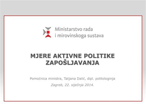 PPT mjere aktivne politike zapošljavanja PowerPoint Presentation