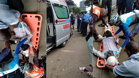 Bodaboda Rider Flees After Breaking Pedestrians Legs On Kenyatta