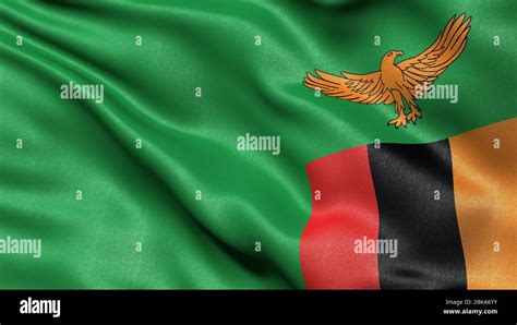 Ilustraci N D De La Bandera De Zambia Que Ondea En El Viento