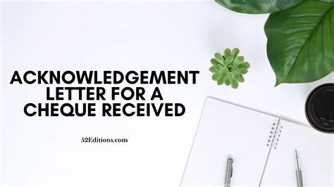 Acknowledgement Letter For A Cheque Received Get FREE Letter