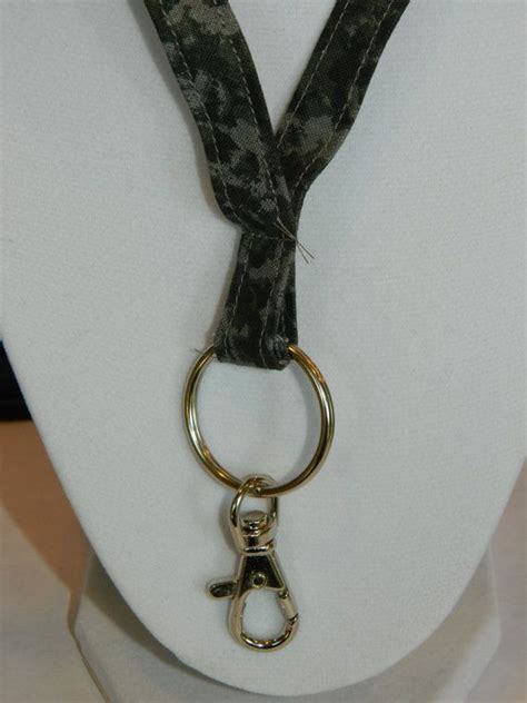 Black And Gray Camo Lanyard Camo Lanyard Unique Jewelry Black And Grey