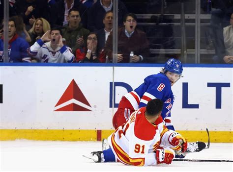 Rangers Jacob Trouba Delivers Helmet Launching Hit