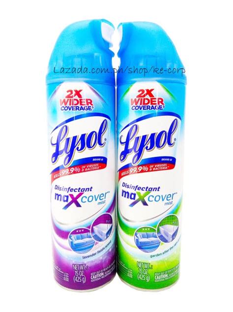 Lysol Disinfectant Max Cover Mist Lavender Fields Garden After The Rain Scent 15oz 425g 2x