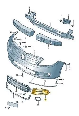 Grade Parachoque Dianteiro Direito Gol Saveiro Original Vw à venda em