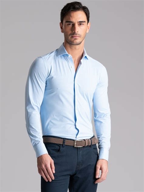 Camicia Uomo Tecno Micro Armatura Collo Semi Francese Invidia