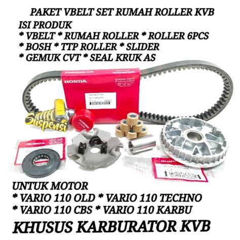 Jual Vanbelt Vbelt Set Rumah Roller Vario Karbu Vario Techno