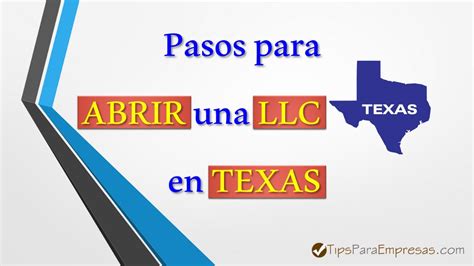 COMO ABRIR UNA EMPRESA LLC EN TEXAS TUTORIAL FACIL YouTube