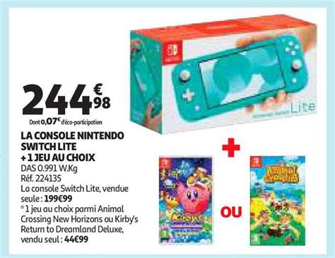 Promo La Console Nintendo Switch Lite 1 Jeu Au Choix Chez Auchan