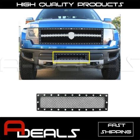 For 2009 10 11 12 13 14 Ford F 150 Black Mesh Bumper Grille Insert Rivet Ebay