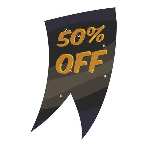 Tag fifty percent discount icon, cartoon style 14653628 Vector Art at