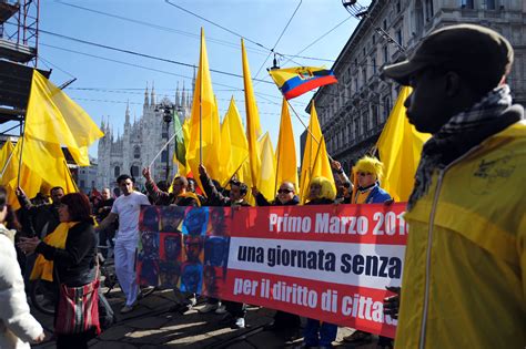 Milano Sciopero Degli Immigrati Lega Replica Con Corteo Pro Italiani