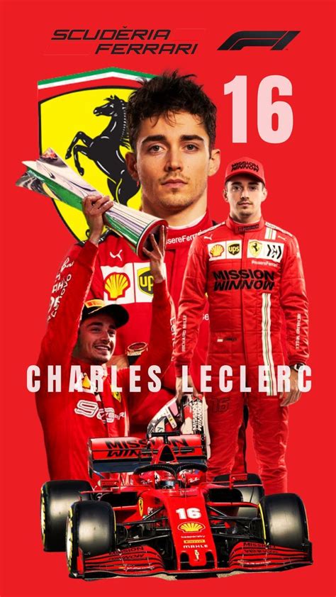 F1 Charles Leclerc F1 Posters Logotipo De Ferrari Fórmula 1