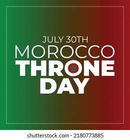 Happy Kingdom Morocco Throne Day Vector Stock Vector Royalty Free