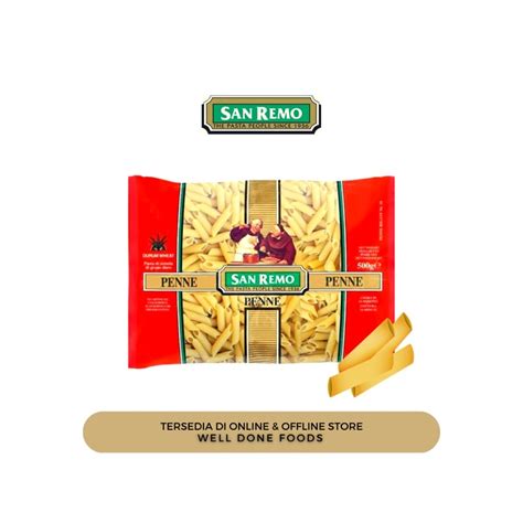 Jual San Remo Pasta Penne Rigani 18 500gr Shopee Indonesia