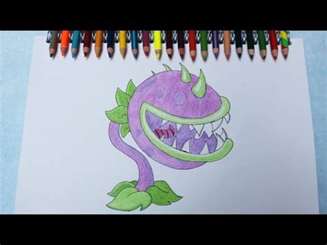 Plants Vs Zombies 2 Como Dibujar a la Planta Carnívora YouTube