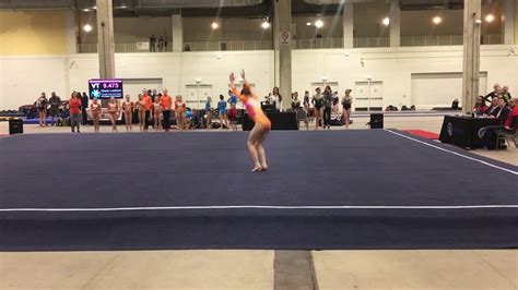 Gymnastics Level 7 Floor Routine Claire Worth Age 10 Score 9 575 Youtube