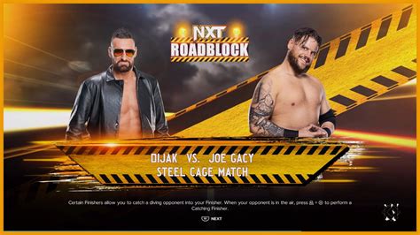 Dijak Vs Joe Gacy Asylum Match Nxt Roadblock Wwe K Simulation