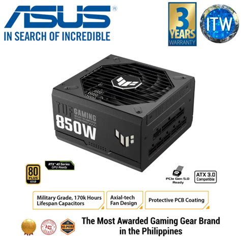 ASUS TUF Gaming 850W 80 Gold ATX12V Full Modular Power Supply Unit