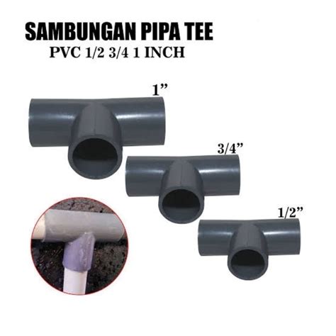 Jual Tee Pipa PVC 1 2 Inch MDN Sambungan Pipa Air Model T Shopee