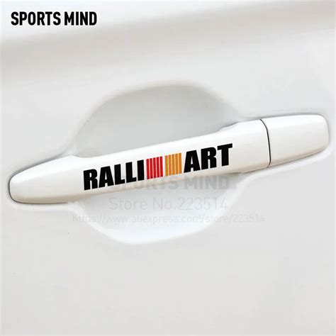 Sets Sports Mind Ralli Art Door Handle Sticker Car Styling For