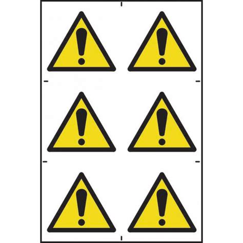 ‘hazard Warning Symbols Sign Self Adhesive Semi Rigid Pvc 6 Per