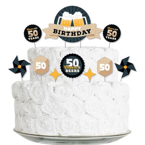 Big Dot Of Happiness Cheers And Beers To 50 Years Birthday Decor Kit