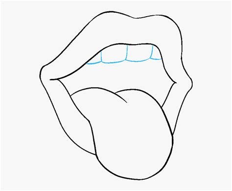 How To Draw Lips And Tongue