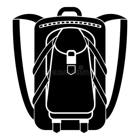 Hiking Backpack Icon Outline Vector Travel Eco Stock Vector