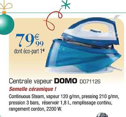 Promo Centrale Vapeur Domo D S Chez Copra Icatalogue Fr