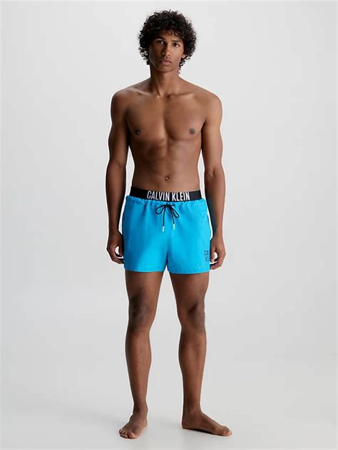 Double Waistband Swim Shorts Intense Power Calvin Klein® Km0km00899cvz