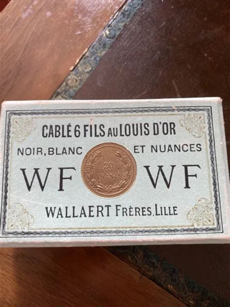 Mercerie Ancienne Bo Te Wfde Bobines De Fil C Ble Blanc Noir Eur