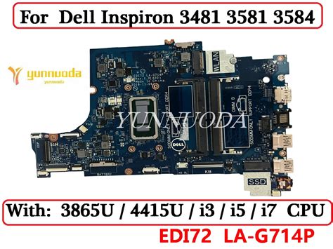 EDI72 LA G714P For Dell Inspiron 3481 3581 3584 Laptop Motherboard With