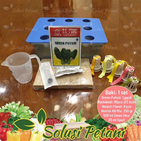 Jual Paket Hidroponik Set 1 Set Sistem Sumbu Wick System 9 Lubang