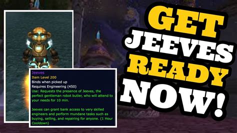 Schematic Jeeves Drop Rate Jeeves Wowhead