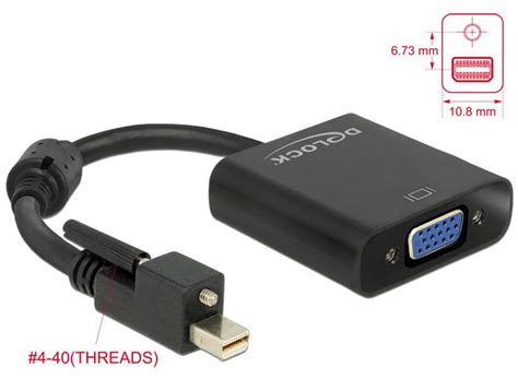 Delock Adapter Mini Displayport Mannelijk Met Schroef Vga Vrouw