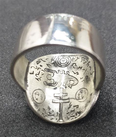 Anillo Tetragramaton Exterminador Plata 2 Cm 12 Gr Art 1231 Místico y