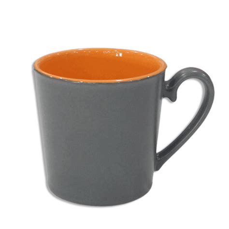 Grey And Orange Matt Mug Freeshop