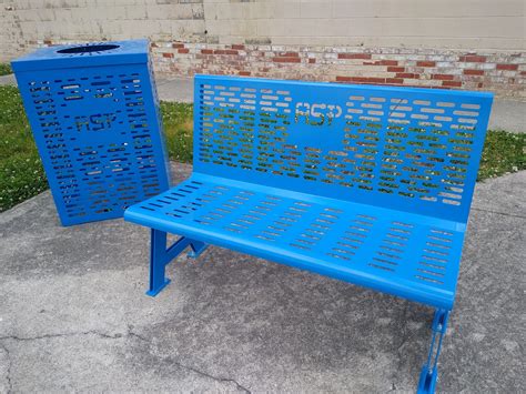 Custom Park Benches W Laser Engraving Anchor Bolt Express