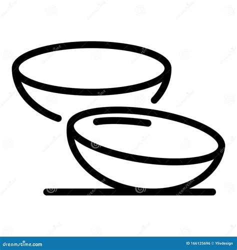 Contact Lenses Icon Outline Style Stock Vector Illustration Of