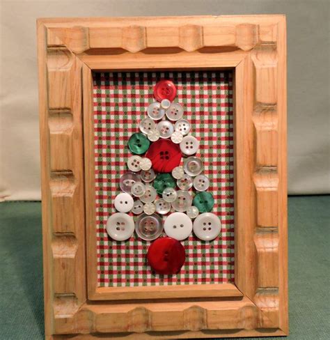 Vintage Button Christmas Tree Framed By RelovedVintageHome On Etsy