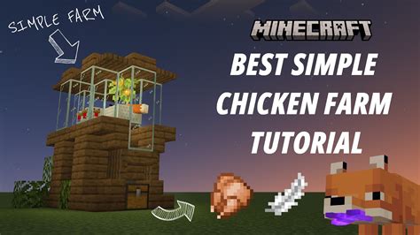 Minecraft Best Simple Chicken Farm Tutorial [simple Farm] [java Bedrock Edition] [1440p Hd