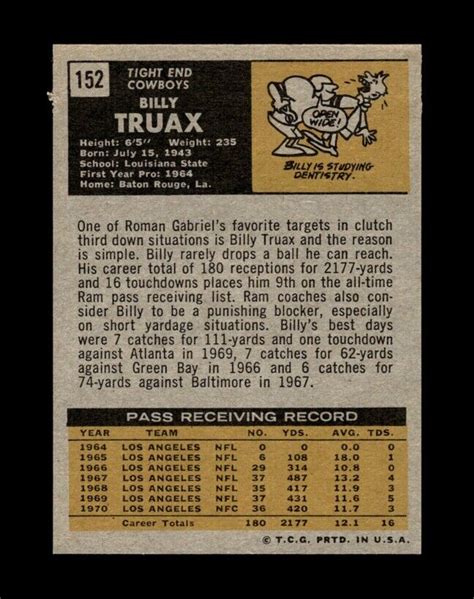 1971 Topps Set Break 152 Billy Truax NM MT OR BETTER GMCARDS EBay