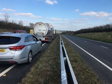 A30 Closed After Tractor And Car In Crash Near Devon Cornwall Border